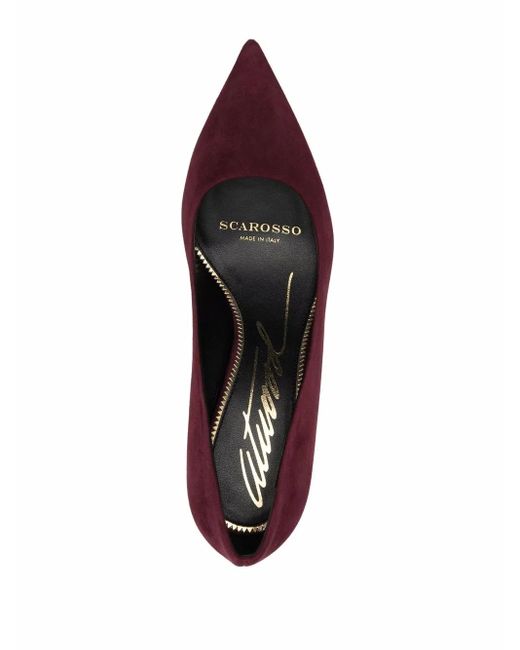 Scarosso Purple X Brian Atwood Gigi Suede Pumps