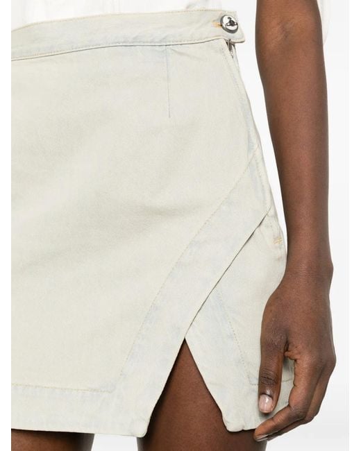 Vivienne Westwood White Rita Denim Skirt