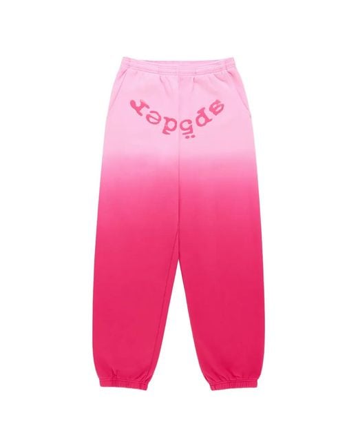Sp5der Pink Pantalon De Jogging À Effet Dégradé for men
