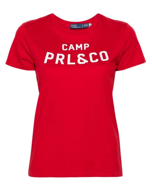 Polo Ralph Lauren Red Camp T-Shirt aus Baumwolle
