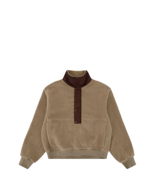 Entire studios Brown Fleece Panelled Sweatshirt