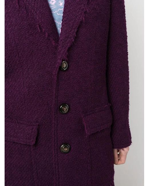 DSquared² Purple Single-Breasted Coat