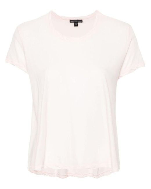 James Perse White T-Shirt mit kurzen Ärmeln