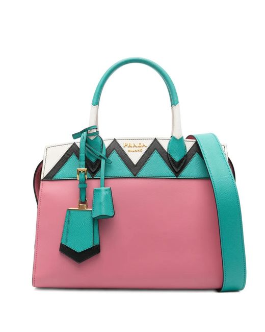 Prada Pink Padlock-Detail Tote Bag