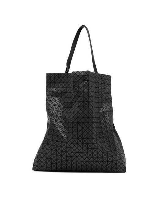 Issey Miyake メンズ ブラック ジオメトリック ショルダーバッグ 