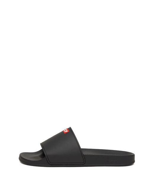 DIESEL Black Sa-Swim Pool Slides for men