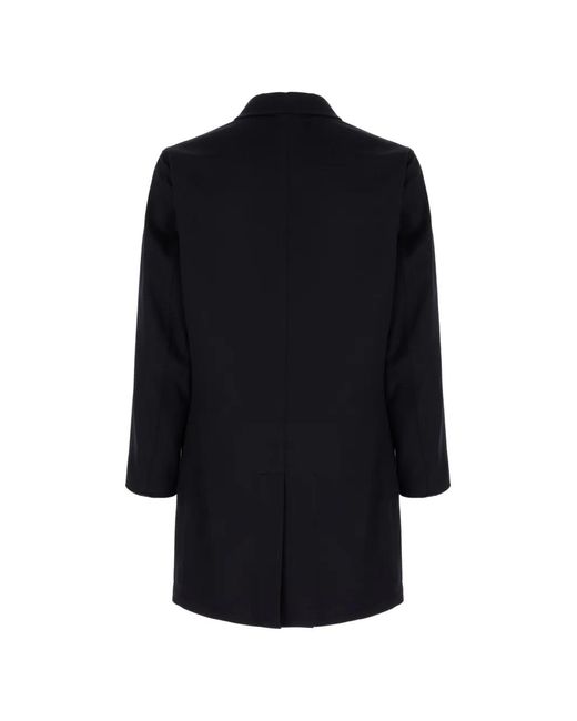 KIRED Black Cashmere Button-Up Coat for men
