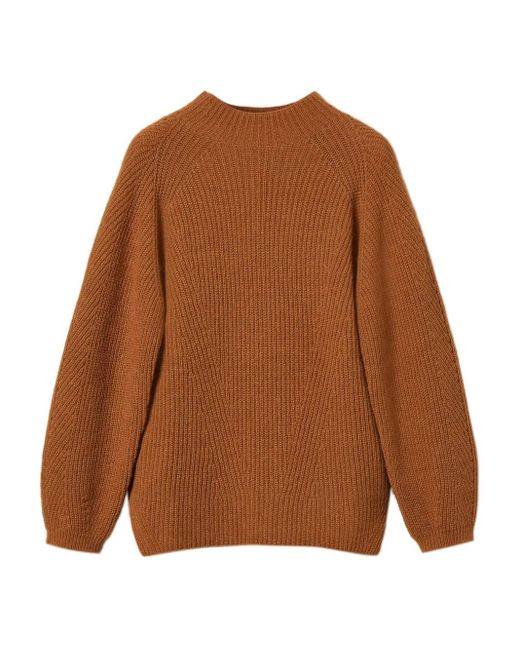 Twinset Brown Turtle Neck Sweater