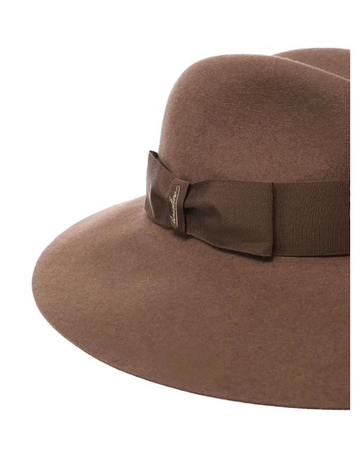 Cappello A Tesa Larga di Borsalino in Brown