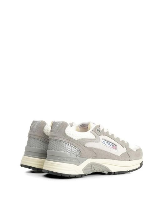 Autry White Hyperway Mesh-Panels Sneakers