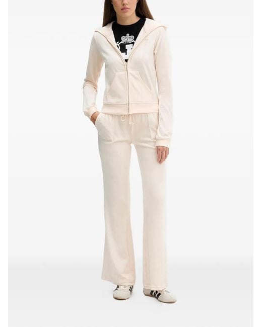 Juicy Couture White Patch-Pocket Track Pants