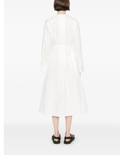 Forte_forte White Embroidered Midi Dress