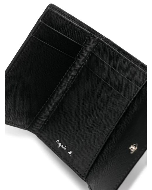 Agnes B. Black Leather Wallet for men