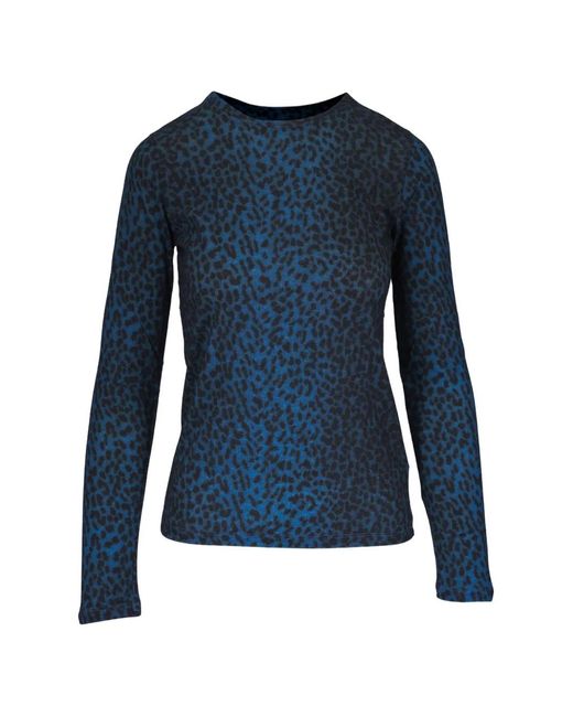 Majestic Filatures Blue Animal Print Top