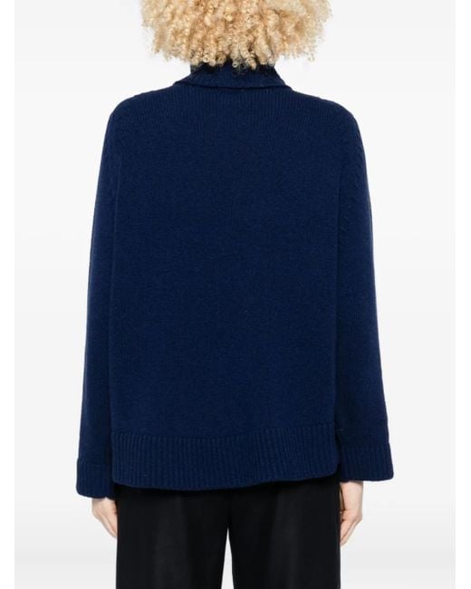 Avant Toi Blue High-Neck Sweater