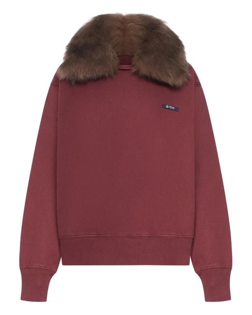 Prada Red Cotton Polo Sweater