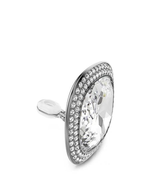 Swarovski White Boucles D'Oreilles Serties De Cristaux