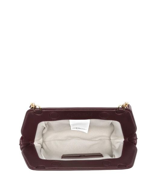THEMOIRÈ Purple Tia Ruched Clutch Bag