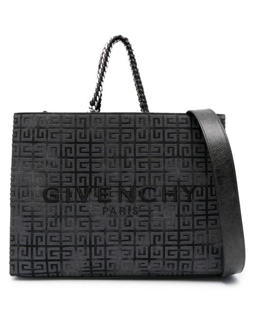 Bolso shopper mediano con motivo 4G Givenchy de color Black