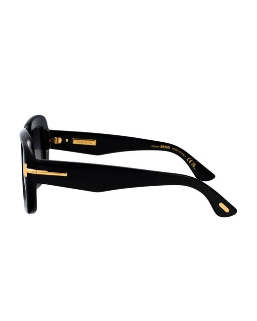 Tom Ford Black Icon Square-Frame Sunglasses