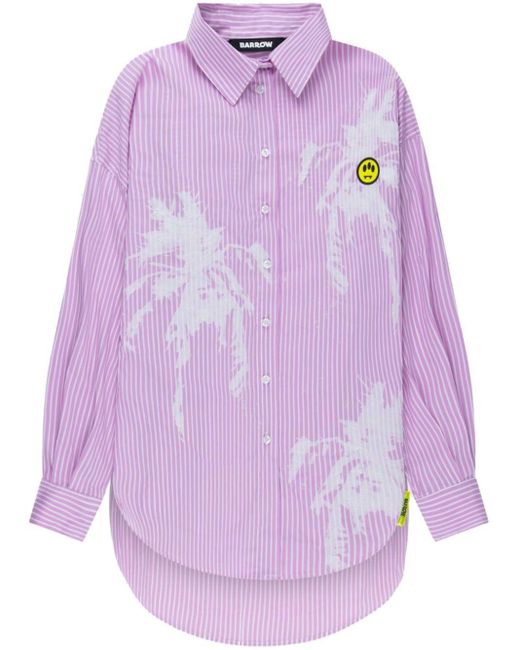 Barrow Purple Striped Button-up Shirt
