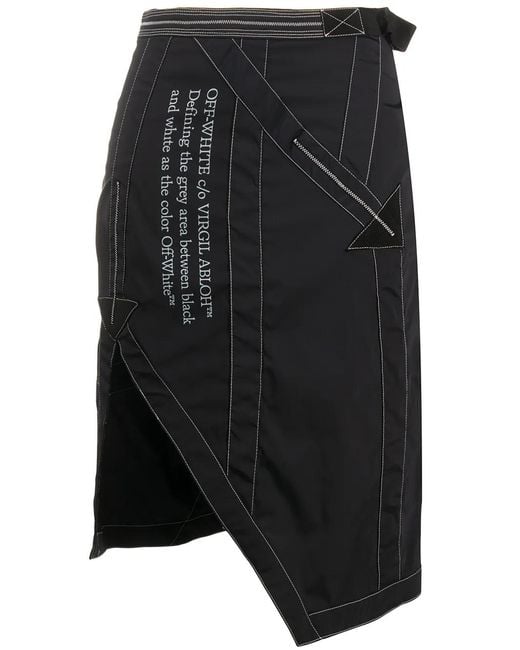 Off-White c/o Virgil Abloh Black Nylon Parachute Skirt
