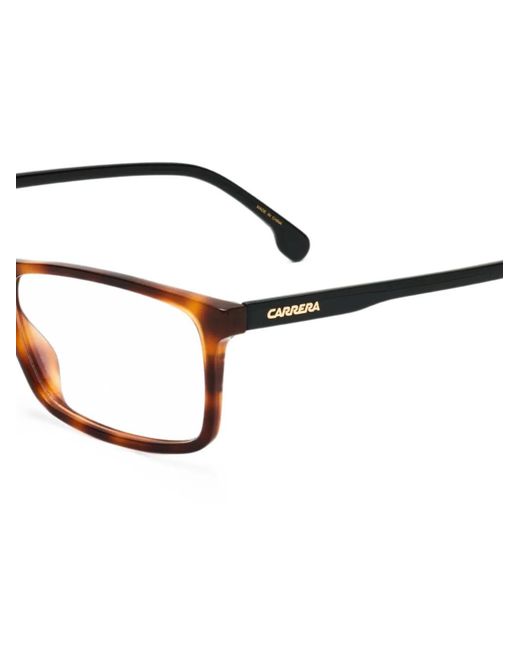 Carrera White Tortoiseshell-Effect Rectangle-Frame Glasses for men