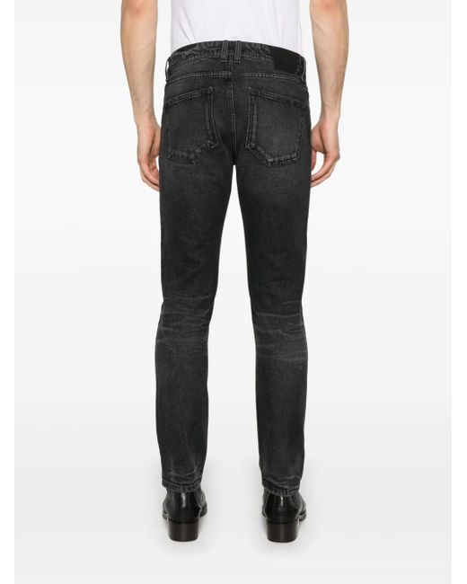 Jeans Con Design A Cinque Tasche di Salvatore Santoro in Blue da Uomo
