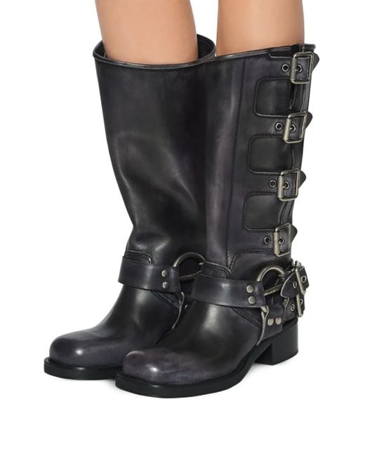 Miu Miu Black Leather Boots