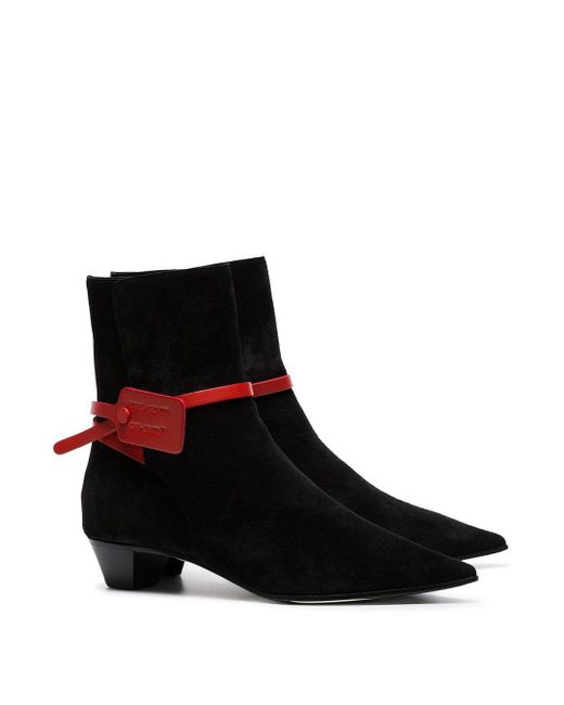 off white suede ankle boots