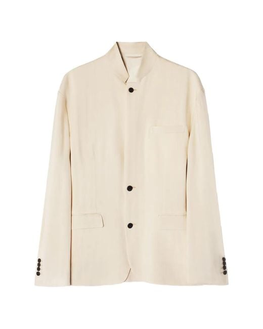 Lanvin Natural Button-Fastening Blazer for men