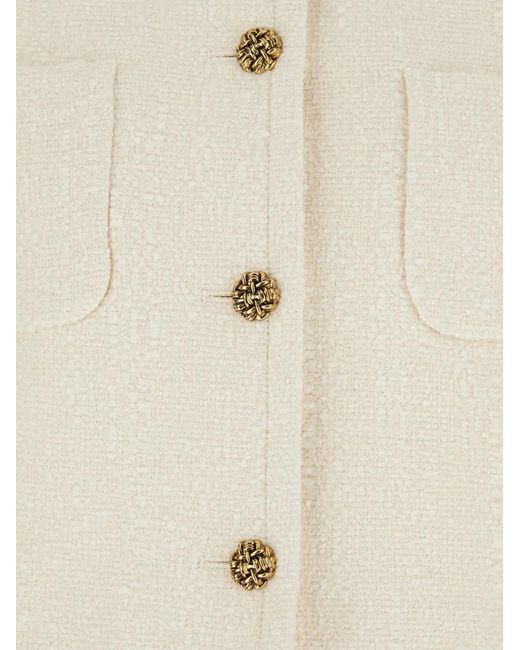 Ba&sh White Button-Up Jacket