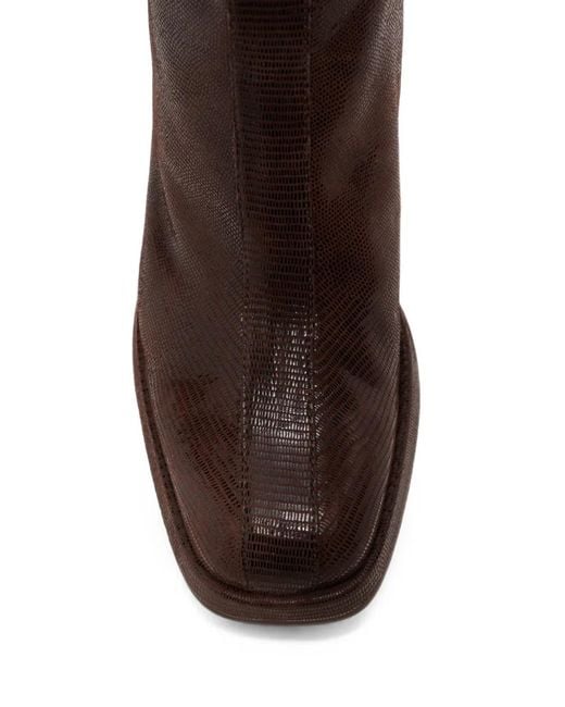 Chie Mihara Brown Kanna49 Lizard-Effect Ankle Boots