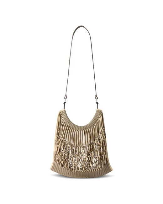 Lemaire Natural Large Crossbody Filt Net Shopping Bag