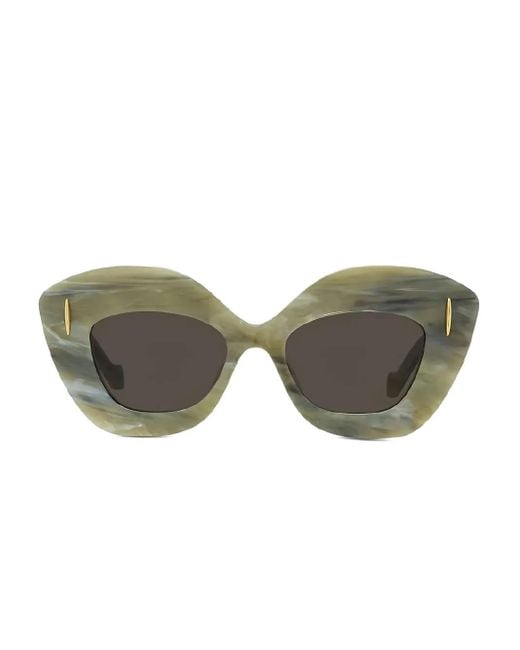 Loewe Gray Cat-Eye Marble-Pattern Sunglasses