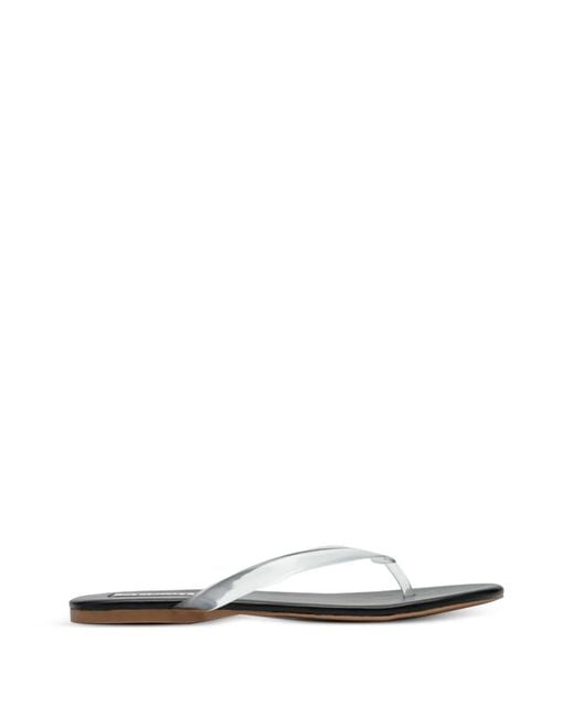 Senso White Harmony Transparent-Strap Flip-Flops