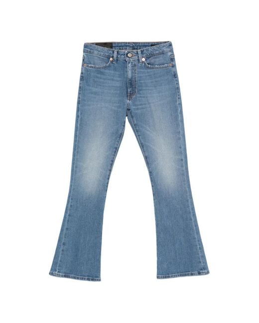 Dondup Blue Button Flared Jeans