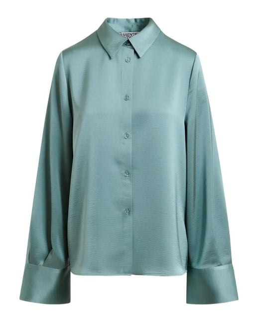 Essentiel Antwerp Blouse Met Lange Mouwen in het Blue