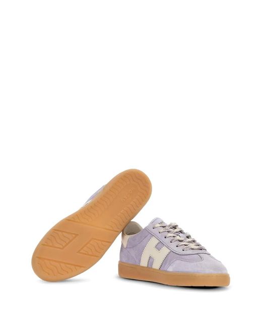 Hogan White Cool Logo-Patch Sneakers