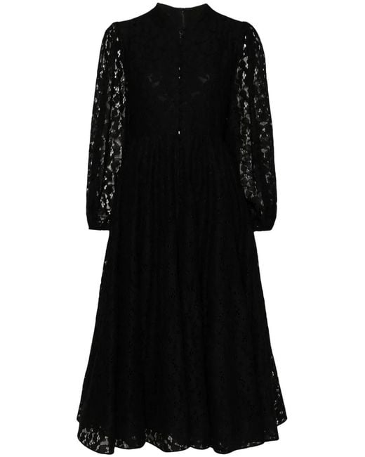 Ana Radu Black A-Line Lace Maxi Dress