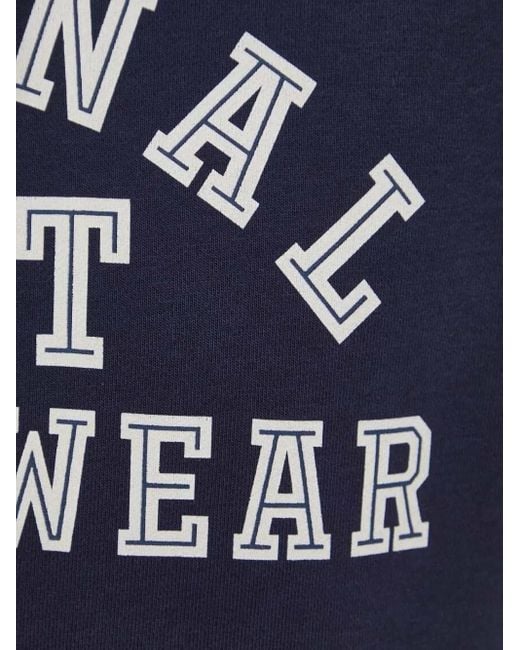 Felpa Con Cappuccio E Logo di Gant in Blue da Uomo