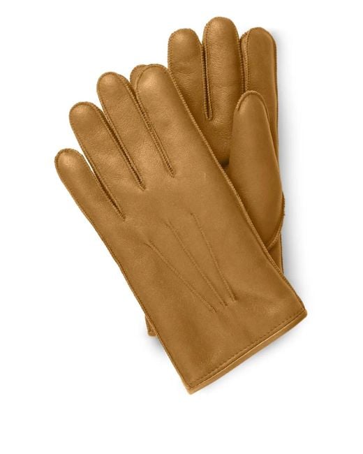 Parajumpers Leren Handschoenen in het Yellow
