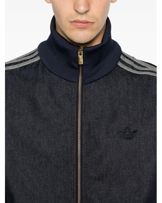 Adidas Black Firebird Adicolor Denim Jacket for men