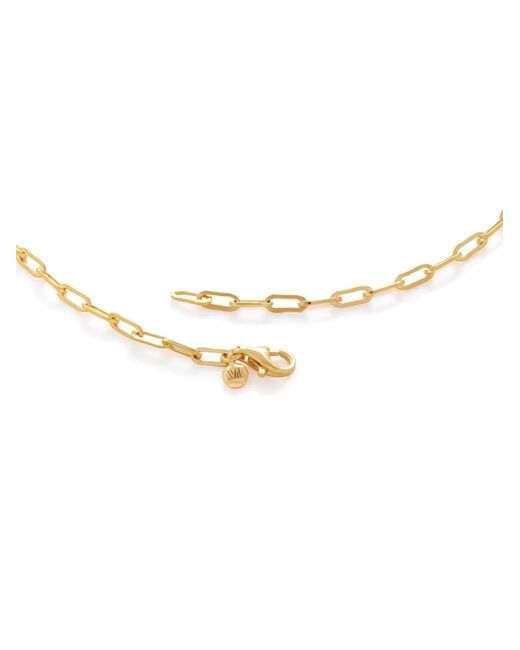 Monica Vinader White Mini Paperclip Chain Necklace