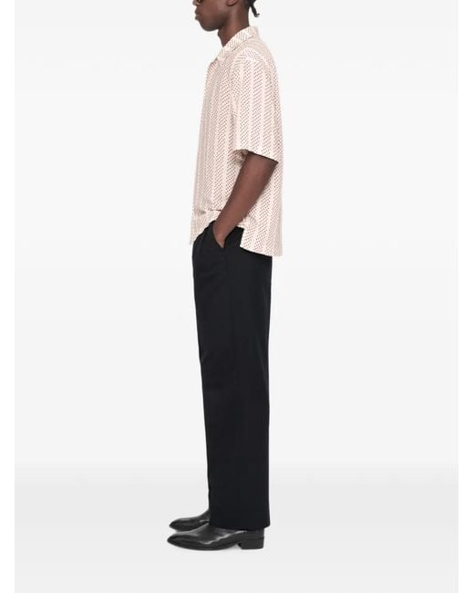 AllSaints Pink Quasar Short-Sleeve Shirt for men