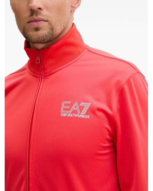 EA7 Pullover Mit Logo-Print in Red für Herren