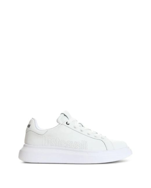 Just Cavalli White Platform Sneakers for men