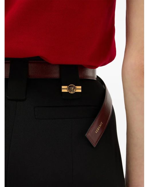 Versace Wollen Capri Broek in het Black