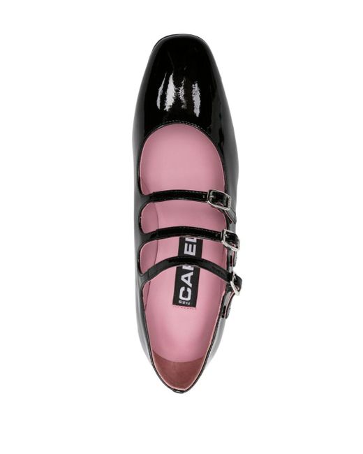 CAREL PARIS Black Ariana 30mm Leather Ballerina Shoes