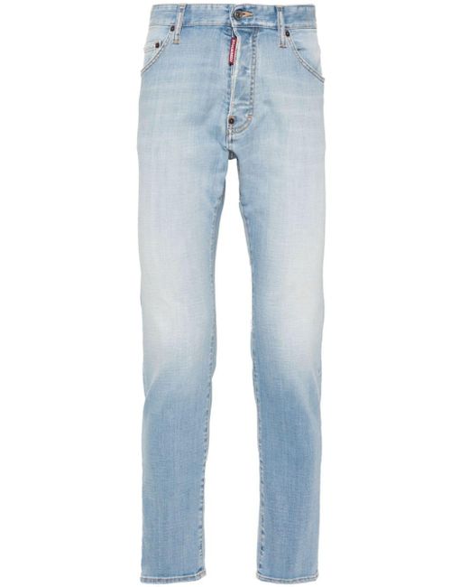 DSquared² Halbhohe Cool Guy Slim-Fit-Jeans in Blue für Herren
